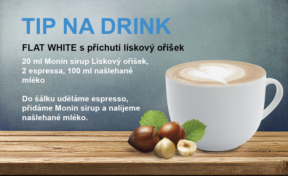 Recepty ze sirupů Monin - flat white