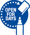 Edding open for days
